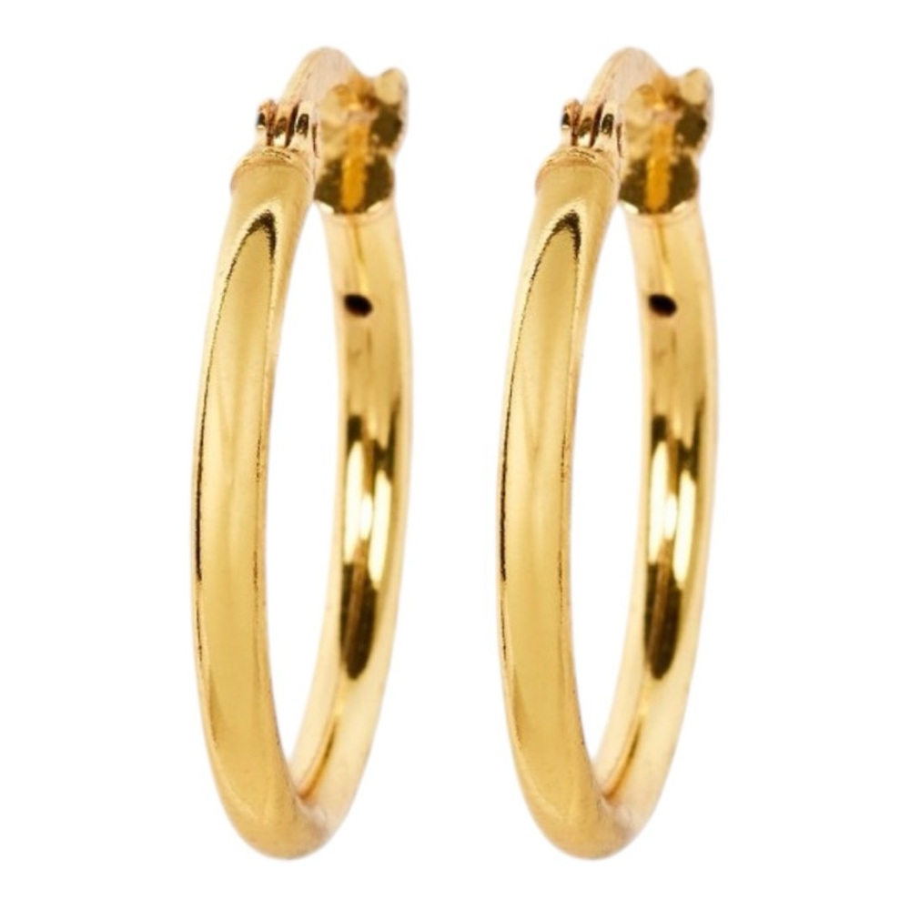 A New Day 14K Gold Plated Brass Cubic Zirconia Hoop Earrings